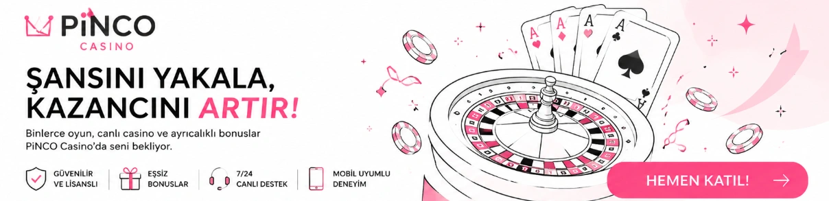 Online Casino Trendleri Ana Banner Beyaz pembe online casino haber sitesi banner görseli