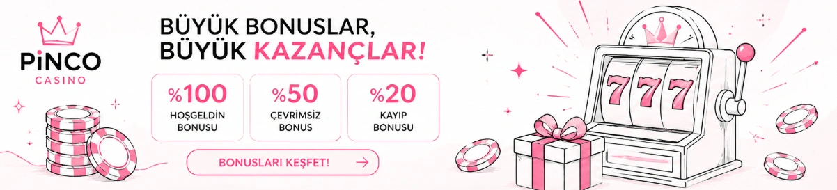 Pinco Casino ve Bonus Trendleri Banner Beyaz pembe casino haber sitesi ikinci banner görseli